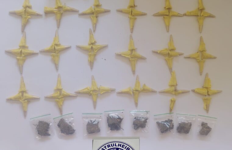🚨 GCM apreende mais de 100 porções de drogas durante patrulhamento no Jardim Cruzado