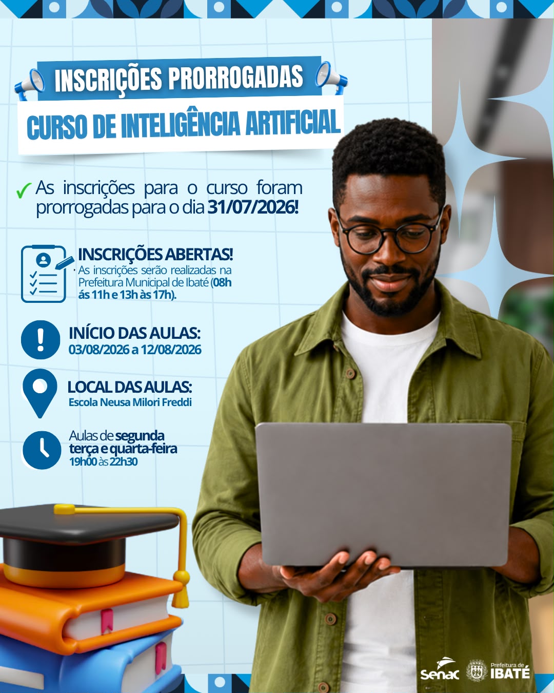 🚨 Atenção, Ibaté! Última chance para garantir sua vaga no curso gratuito de Inteligência Artificial!