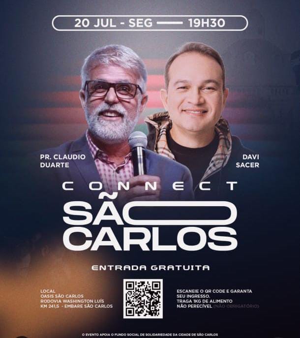 🚨 DAVI SACER E CLÁUDIO DUARTE EM SÃO CARLOS: GARANTA JÁ SEU INGRESSO GRATUITO!