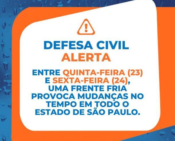 ⚠️ ATENÇÃO! Frente fria chega a São Paulo e pode provocar temporais, ventos fortes e queda nas temperaturas