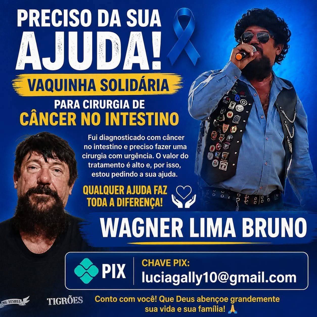 🙏 Uma luta pela vida: Wagner Lima Bruno precisa da nossa ajuda