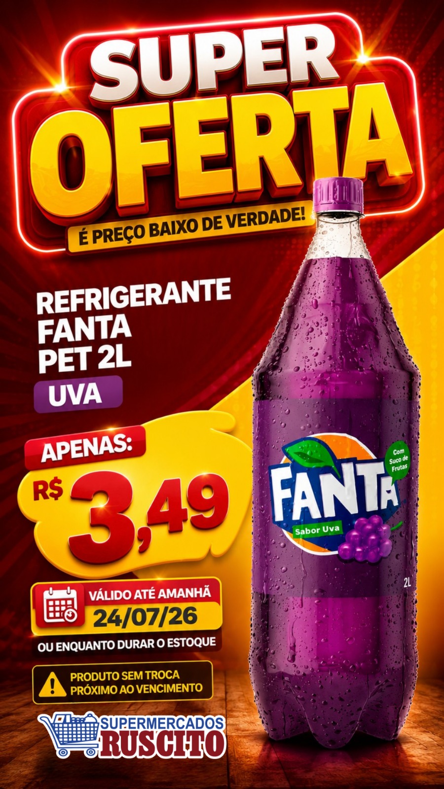 🥤 Economia de verdade é no Supermercados Ruscito!