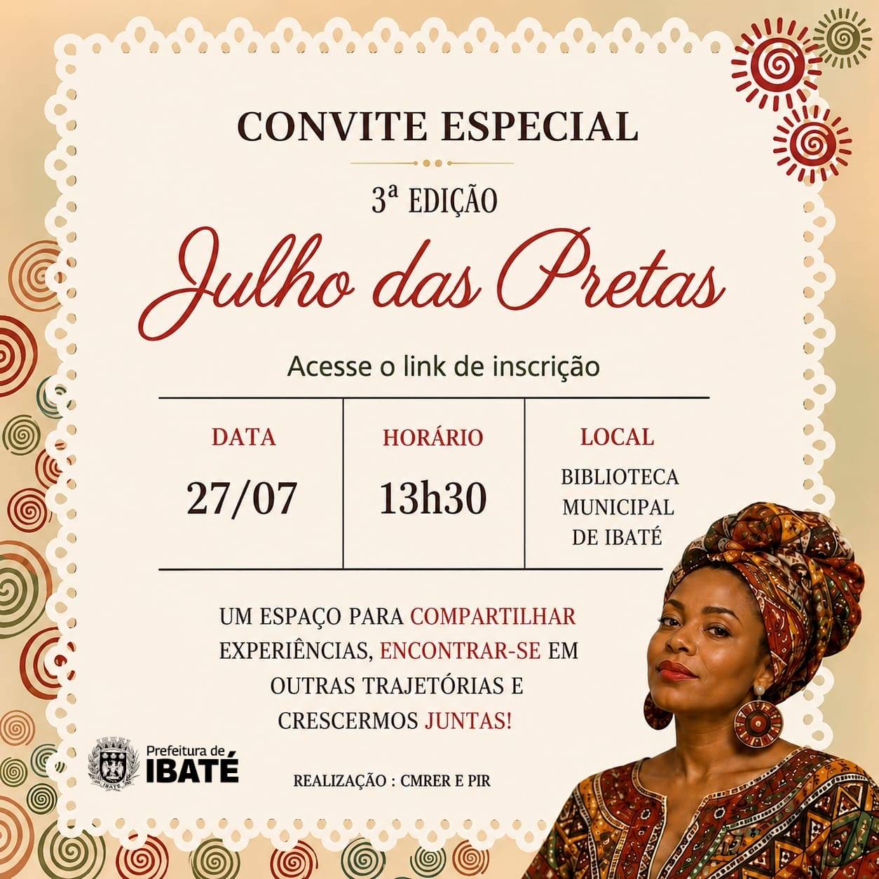 Ibaté realiza 3ª edição do Julho das Pretas com tema “Mulheres Negras: Trajetórias que Inspiram”