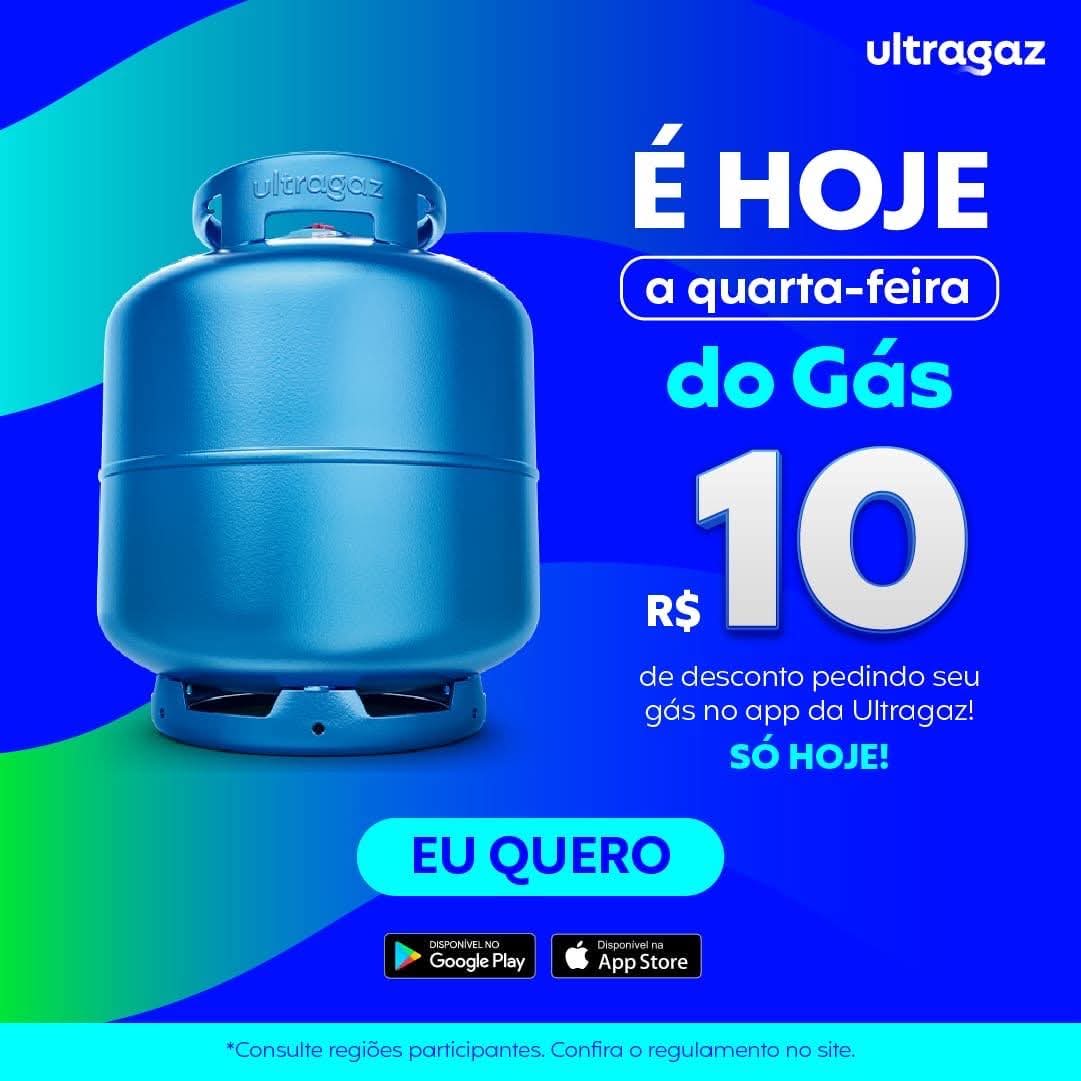 🚨 Hoje é Quarta do Gás na Ultragaz RR Gás Ibaté !