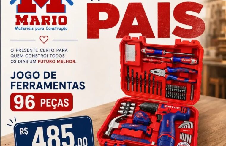 🔨🎁 Neste Dia dos Pais, a oportunidade perfeita para presentear está na loja Mário Materiais de Construção ! 💙