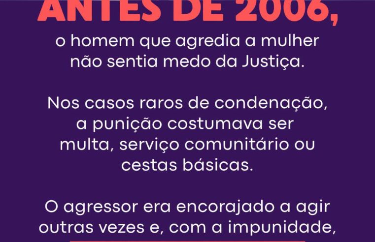 📌 Lei Maria da Penha completa 20 anos de proteção às mulheres