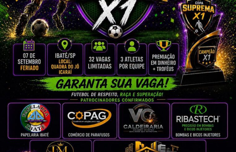 🔥⚽ ESTÁ CHEGANDO O GRANDE DIA! IBATÉ VAI PARAR PARA A COPA SUPREMA DE X1! ⚽