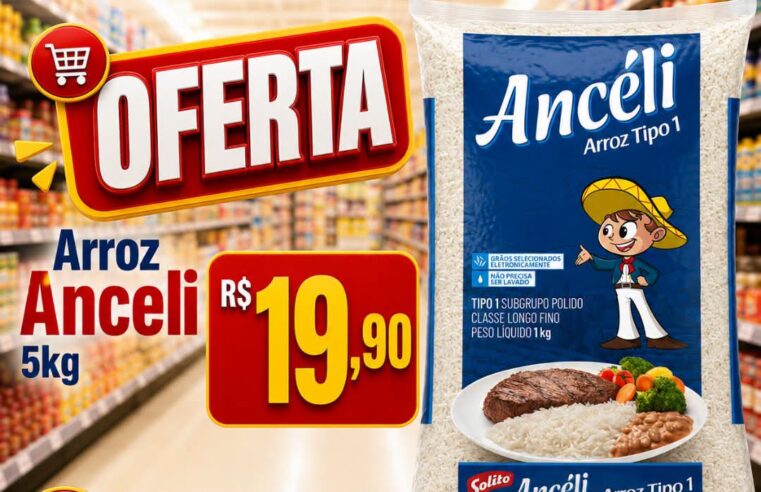 🍚🔥 Arroz Anceli 5kg por apenas R$ 19,90!O Supermercados Ruscito está com uma oferta especial para quem quer economizar nas compras do dia a dia. 🛒💰