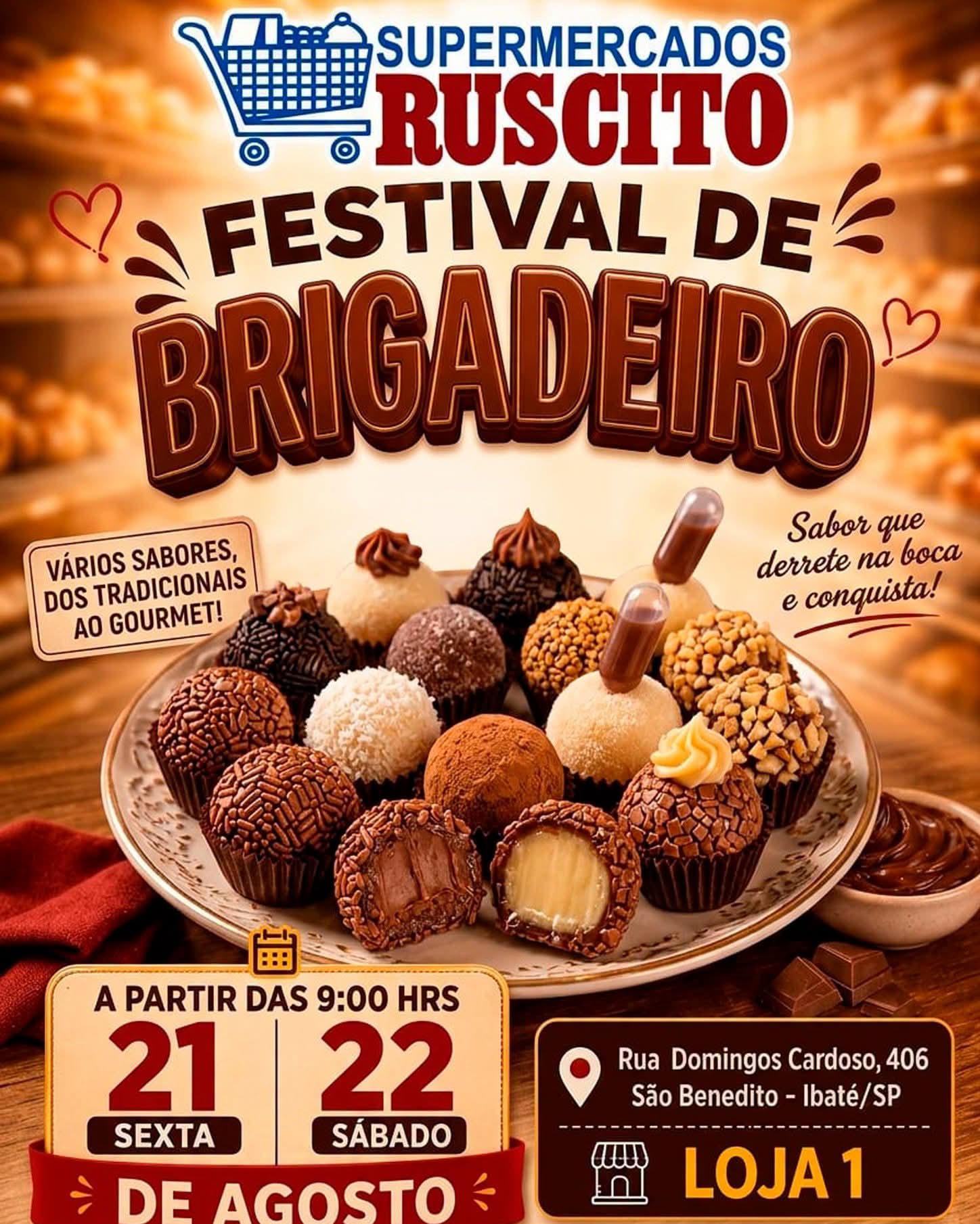 🍫🥧 Sextou com sabor de quero mais no Ruscito!