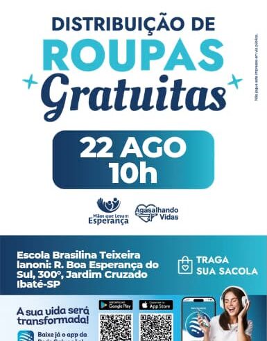 🧥💙 DISTRIBUIÇÃO GRATUITA DE ROUPAS EM IBATÉ!