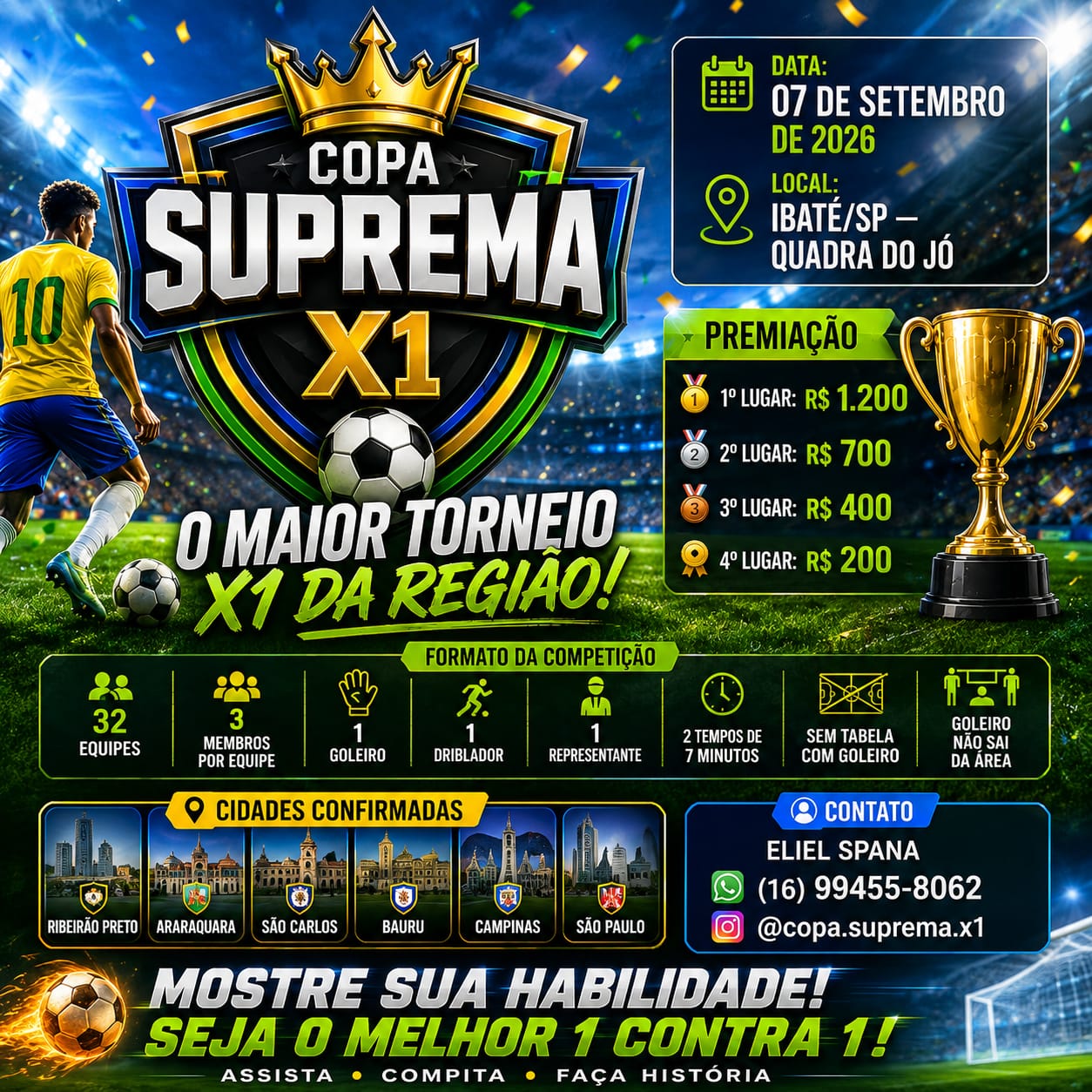 ⚽🔥 IBATÉ NO CENTRO DAS ATENÇÕES: VEM AÍ A 1ª COPA SUPREMA X1!