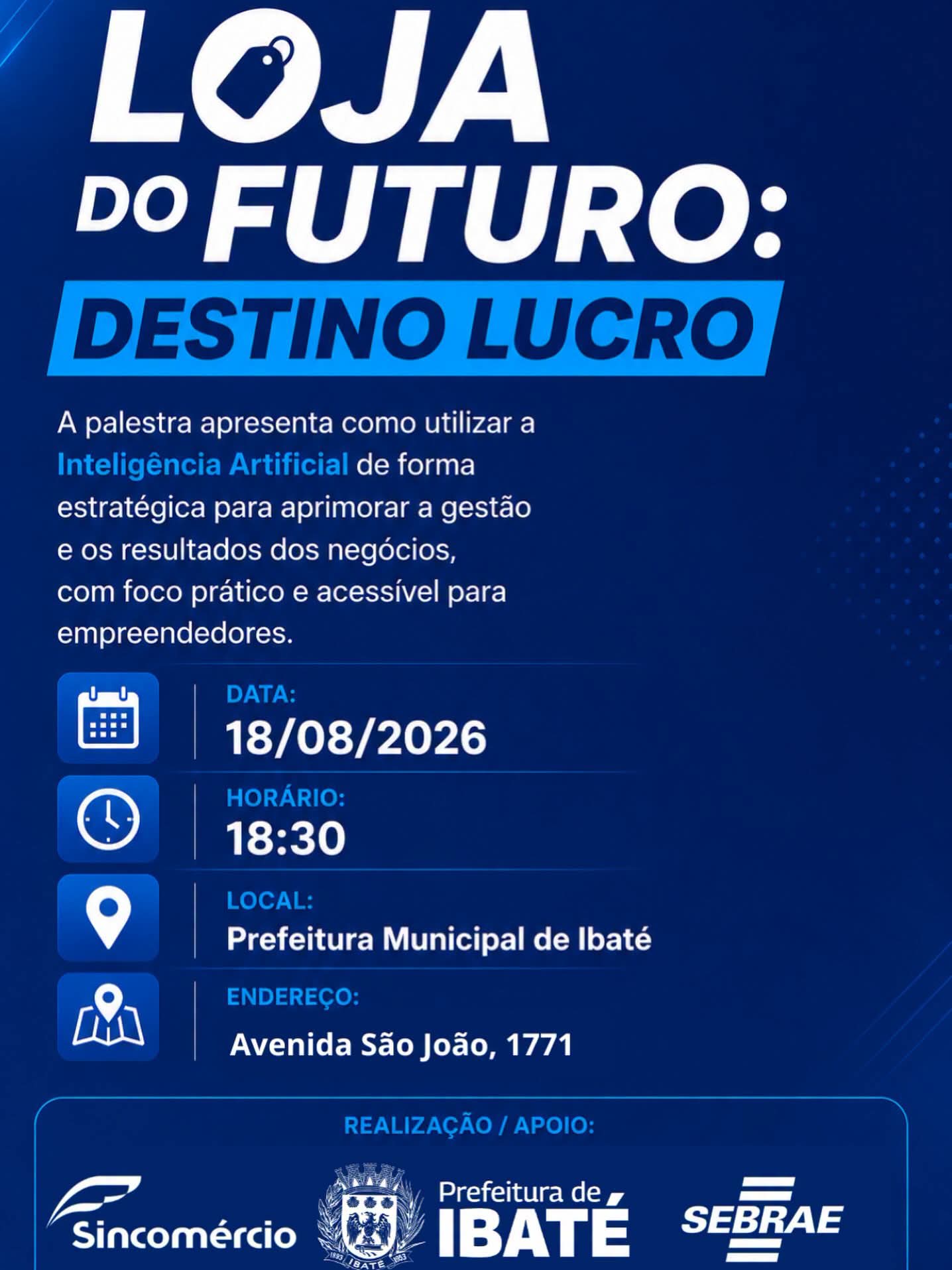 📌 Ibaté promove palestra sobre Inteligência Artificial para melhorar a gestão e impulsionar resultados