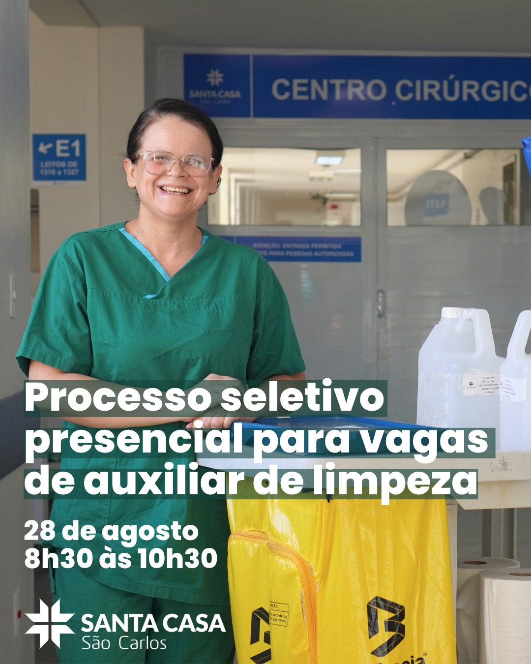 📌 Santa Casa de São Carlos abre vagas para auxiliar de limpeza com contratação imediata