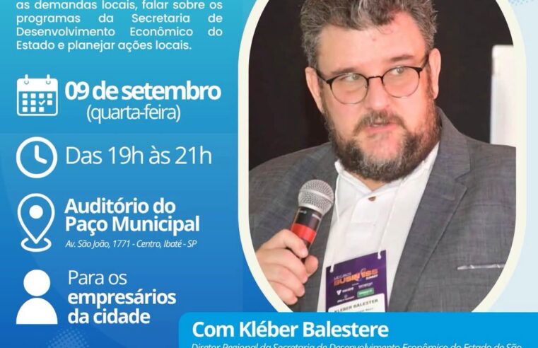 📌 Ibaté reúne empresários para discutir demandas e fortalecer o desenvolvimento econômico