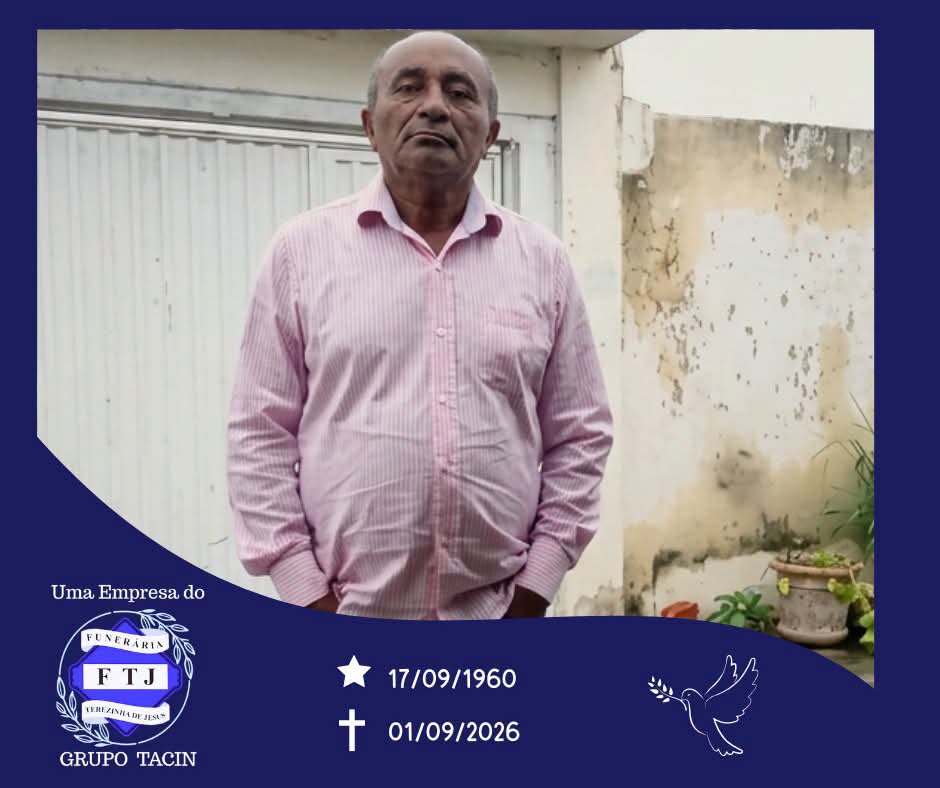 NOTA DE FALECIMENTO Funerária Terezinha de Jesus