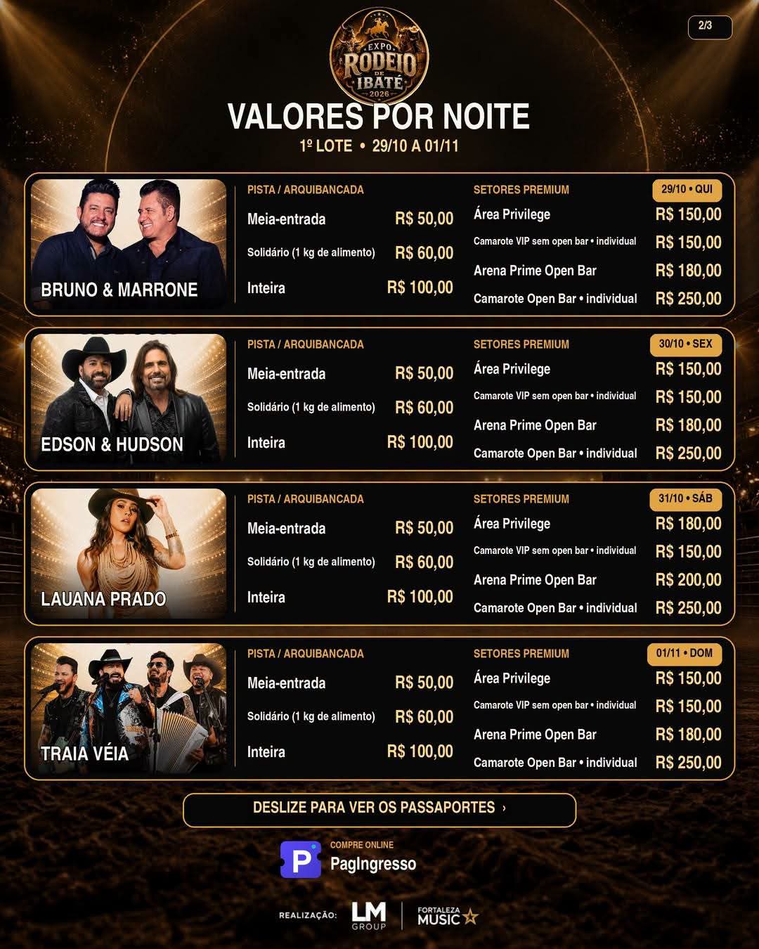 EXPO RODEIO DE IBATÉ 2026 ABRE VENDAS DO 1º LOTE COM PREÇOS PROMOCIONAIS E LIMITADOS