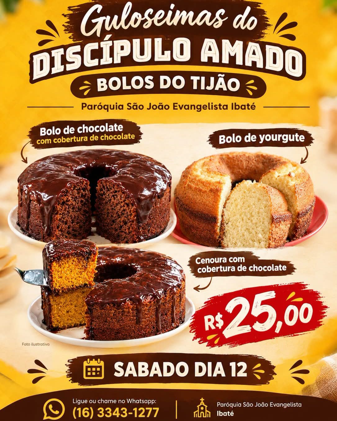 🍰 ATENÇÃO, IBATÉ! HOJE TEM BOLO DO TIJÃO!