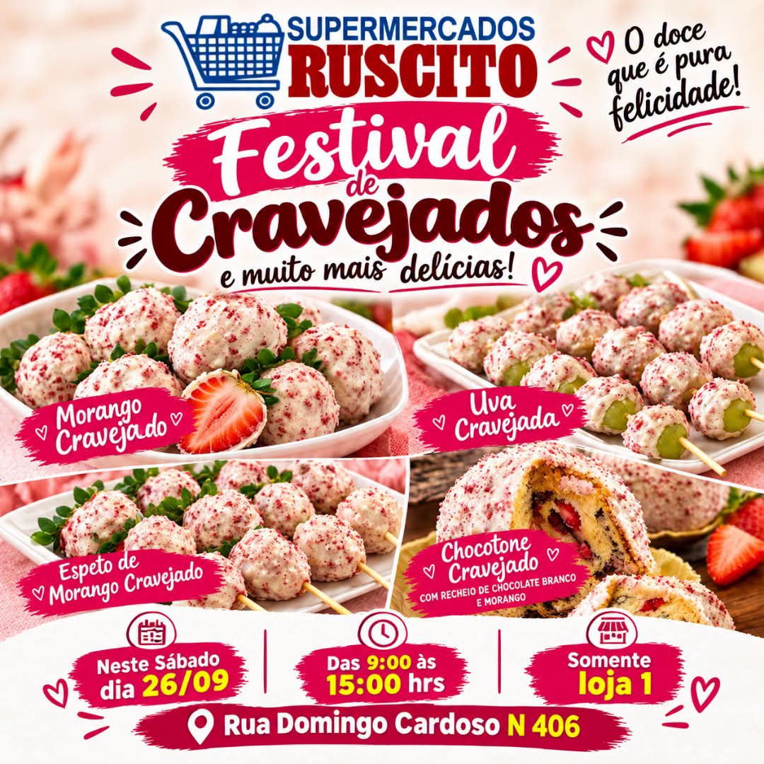 🍓 NESTE SÁBADO, TEM FESTIVAL DE CRAVEJADOS NO RUSCITO!
