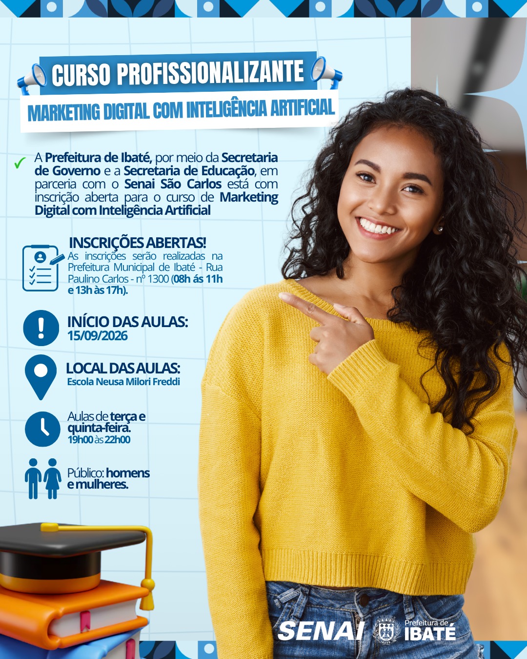 📌 Ibaté abre inscrições para curso gratuito de Marketing Digital com Inteligência Artificial