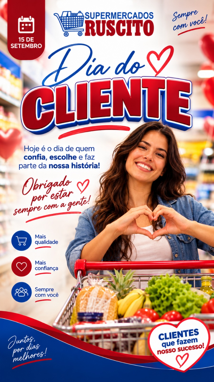 ❤️ Hoje é Dia do Cliente no Supermercados Ruscito !
