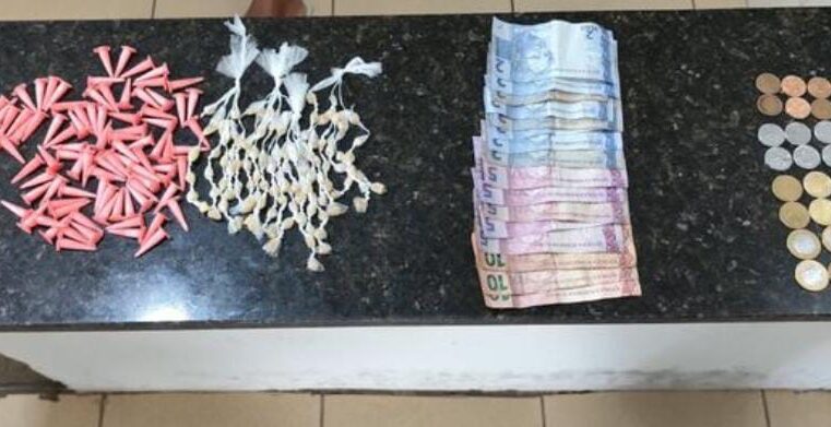🚨 Homem é detido por suspeita de tráfico de drogas no Tijuco Preto