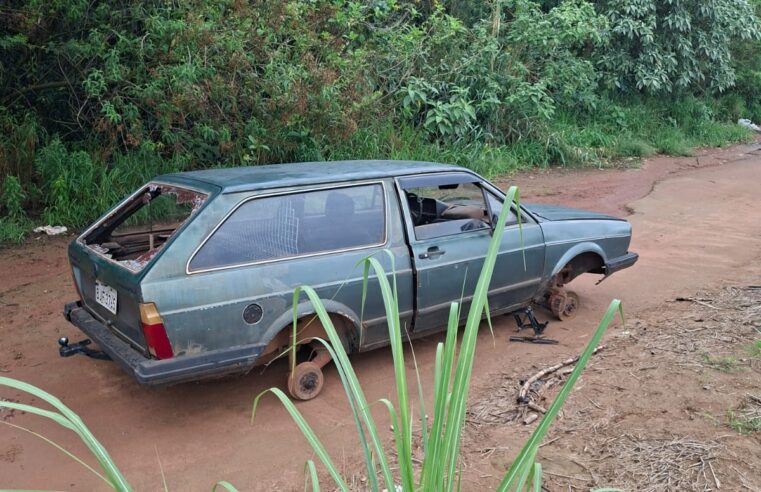 🚨 Parati é encontrada sem rodas e abandonada em estrada rural de Ibaté