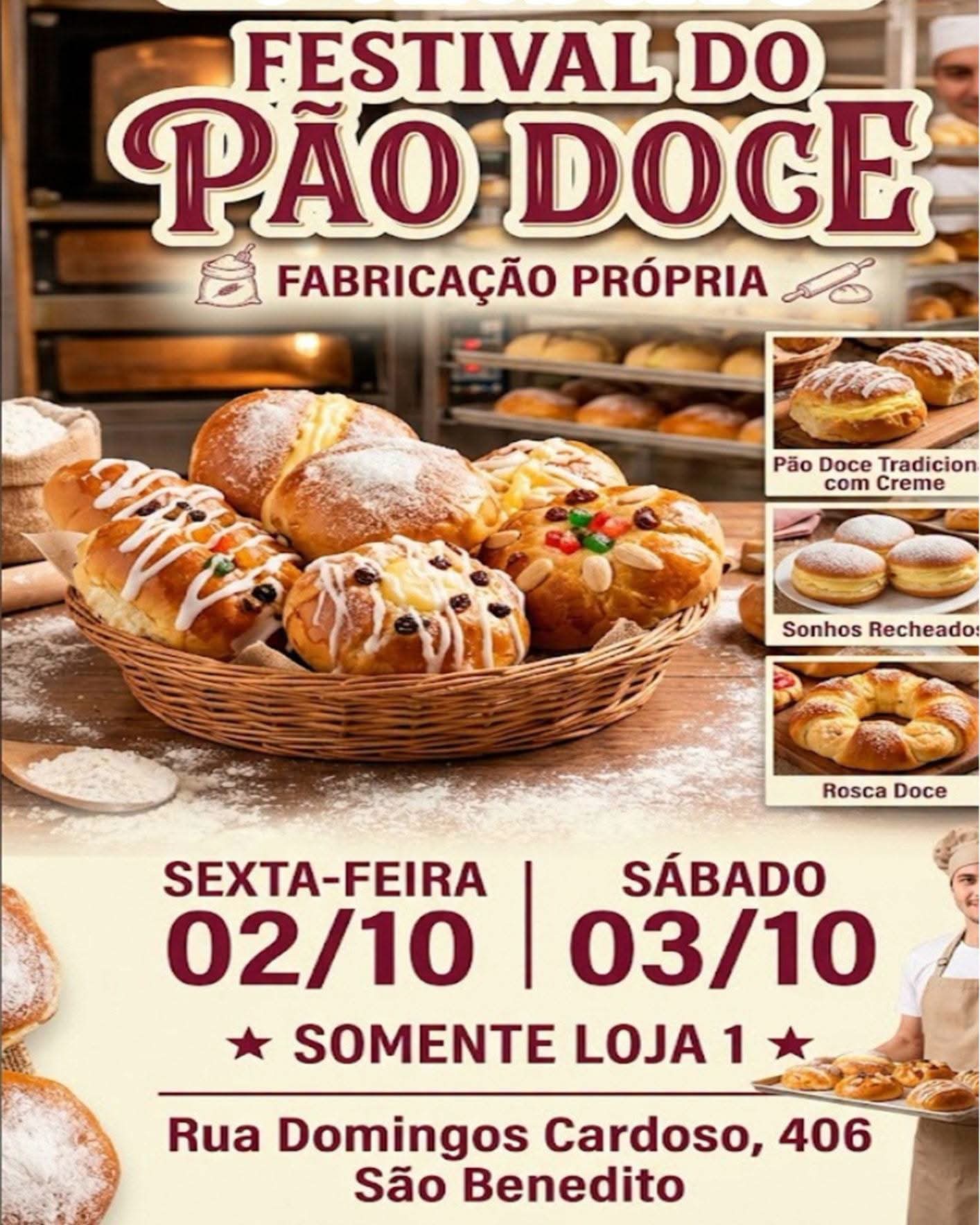 🥖 SEXTA E SÁBADO TEM FESTIVAL DE PÃO DOCE E PATÊ NO SUPERMERCADOS RUSCITO! 🛒