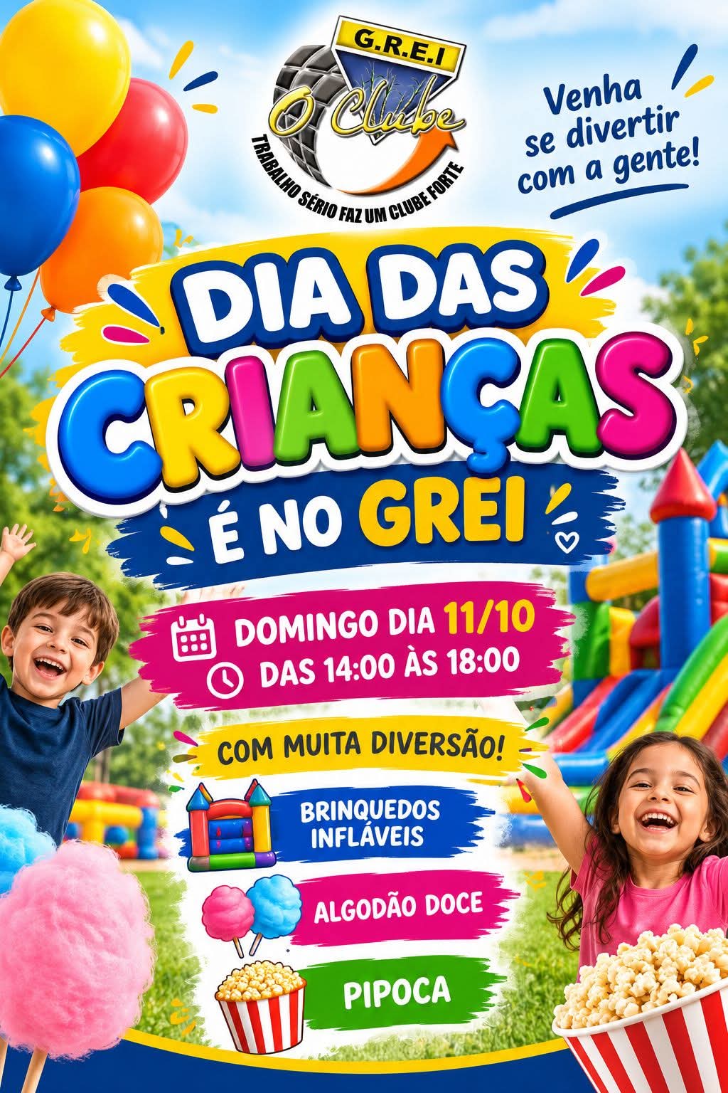 🎉 DIA DAS CRIANÇAS É NO GREI!