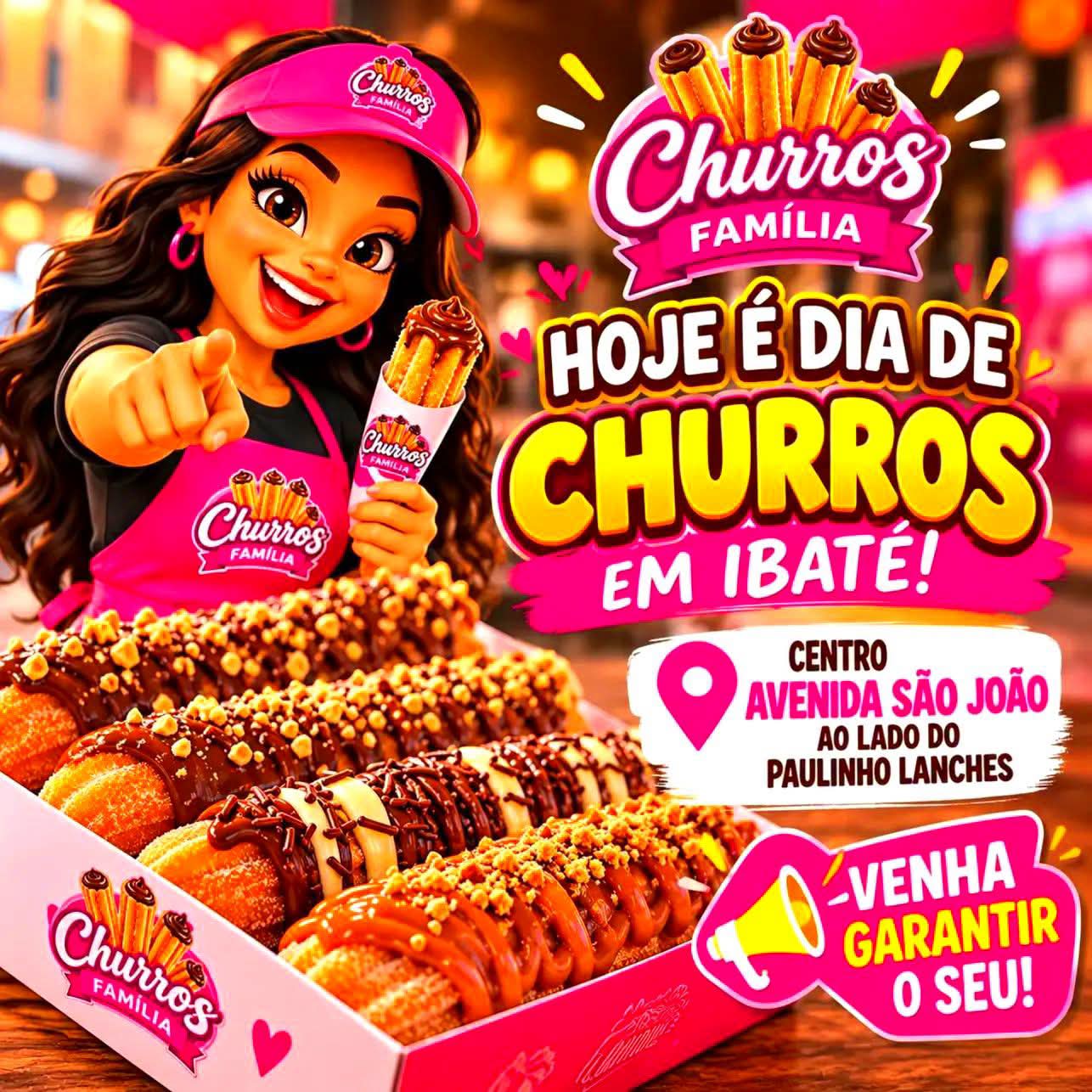 SÓ VEM, IBATÉ! HOJE É DIA DE CHURROS!
