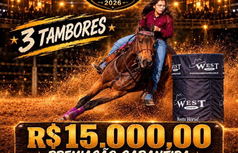 📌 Expo Rodeio de Ibaté terá competição de 3 Tambores com R$ 15 mil em premiação