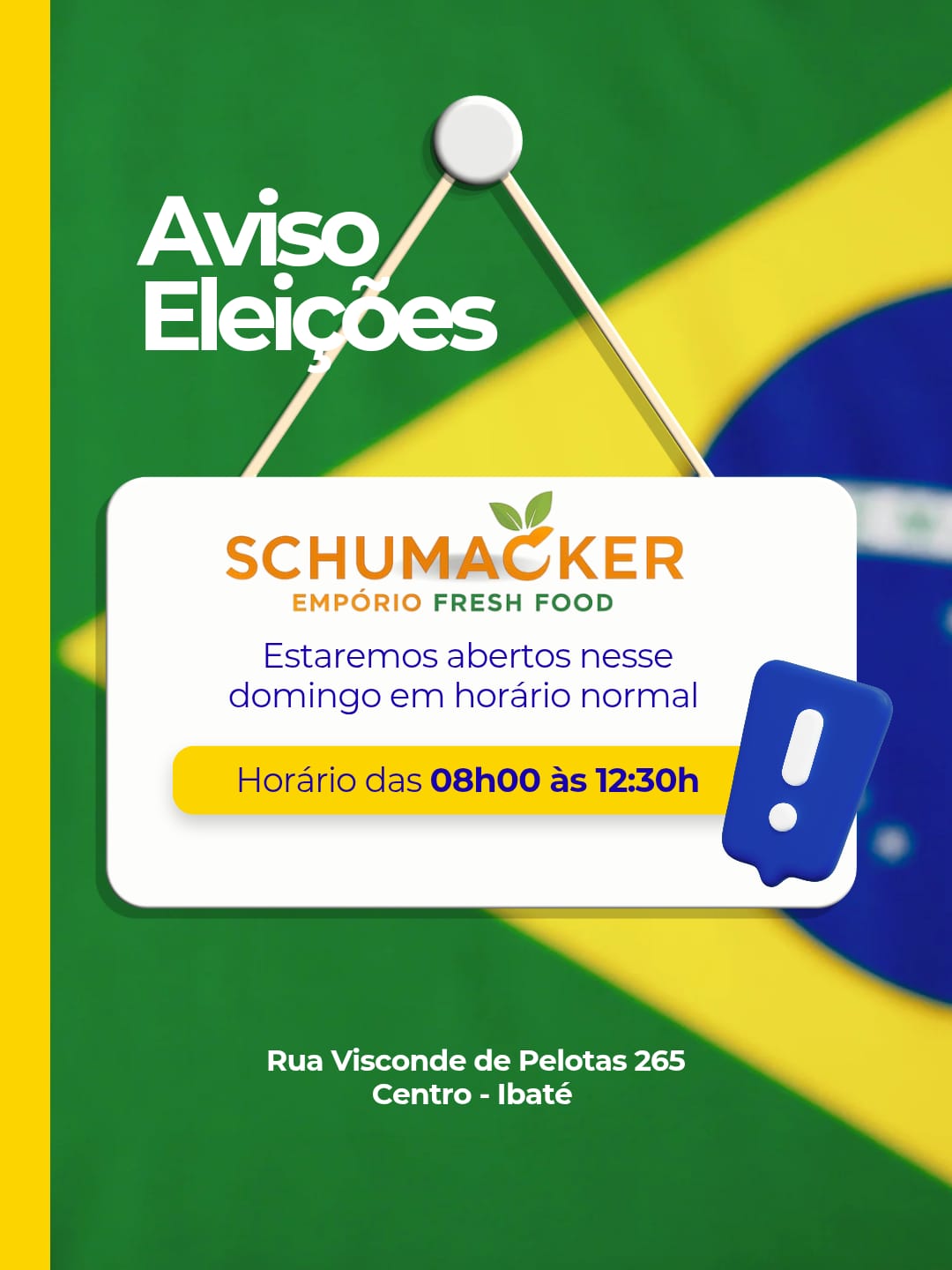 📢 ATENÇÃO, IBATÉ! AVISO IMPORTANTE DO SCHUMACKER!