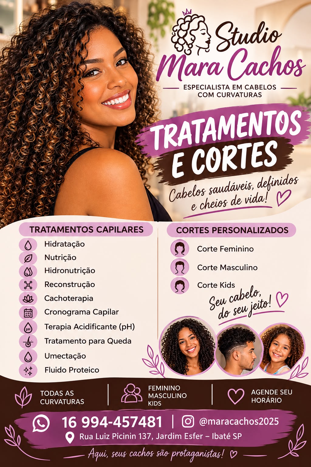 ✨ Já conhece o Studio Mara Cachos? Então chegou a hora de prestigiar esse trabalho! ✨