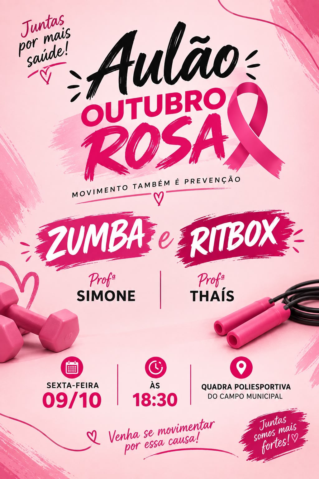 📌 OUTUBRO ROSA: JUNTAS POR MAIS SAÚDE!