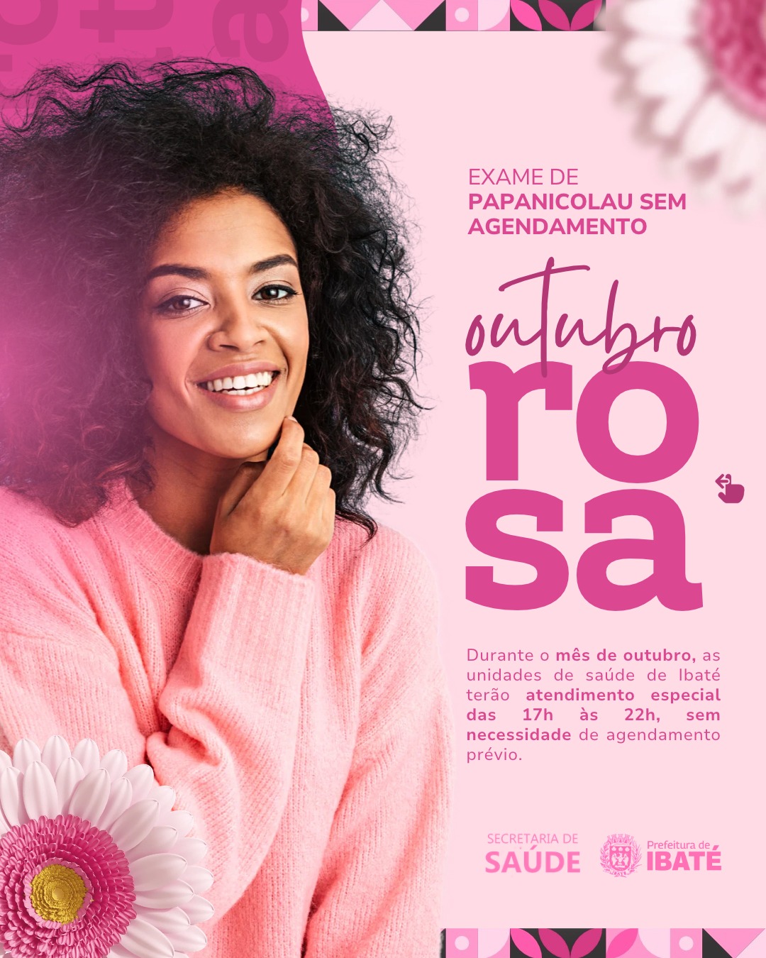 📌 OUTUBRO ROSA: IBATÉ AMPLIA OFERTA DE PAPANICOLAU COM ATENDIMENTO SEM AGENDAMENTO; CONFIRA OS LOCAIS E HORÁRIOS
