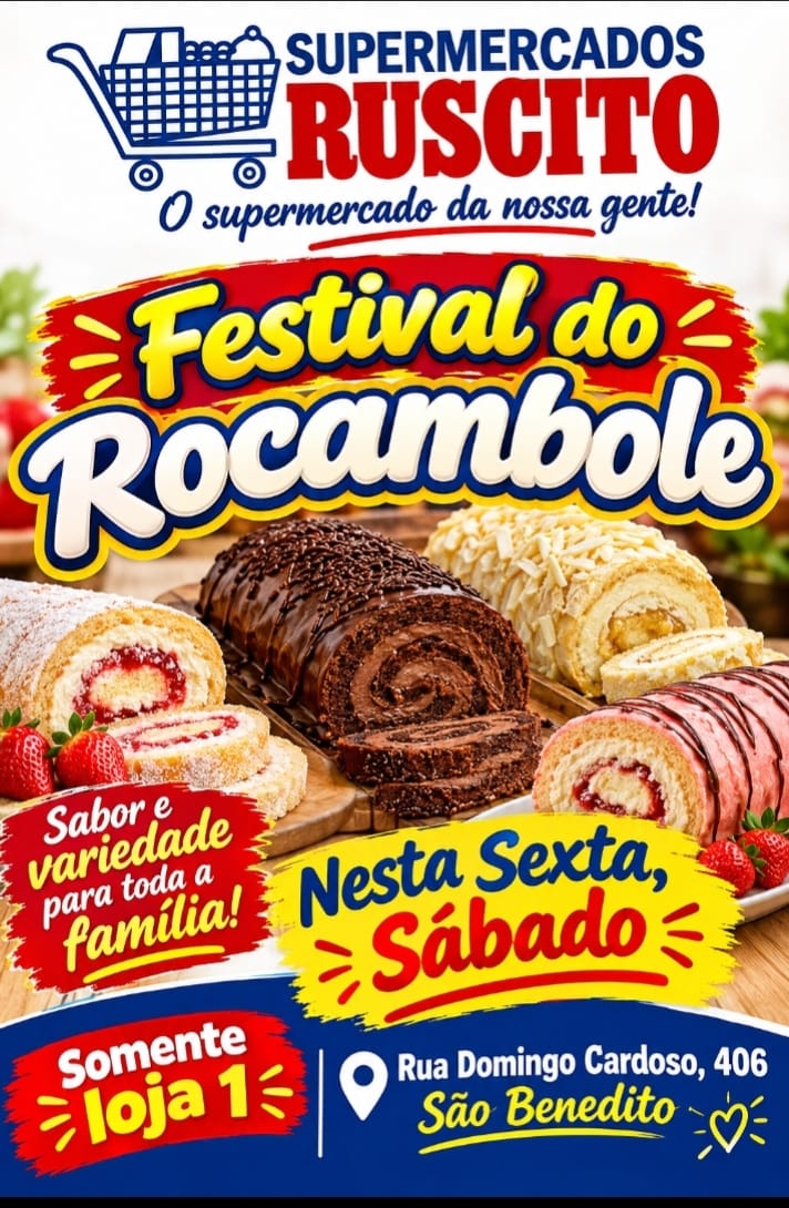 🍰 SEXTA E SÁBADO TÊM DELÍCIAS NO SUPERMERCADOS RUSCITO!