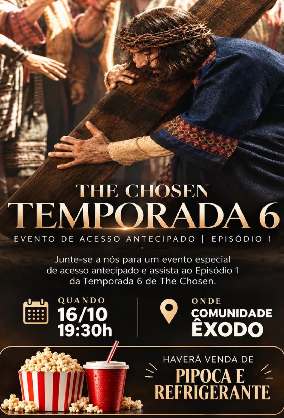 ✨ NOITE DE FÉ E COMUNHÃO: COMUNIDADE ÊXODO PROMOVE EXIBIÇÃO ESPECIAL DE THE CHOSEN EM IBATÉ