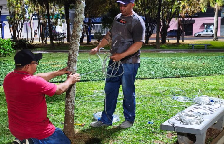 📌 Ibaté já se prepara para o Encantos de Natal 2026; Praça Central começa a receber decoração