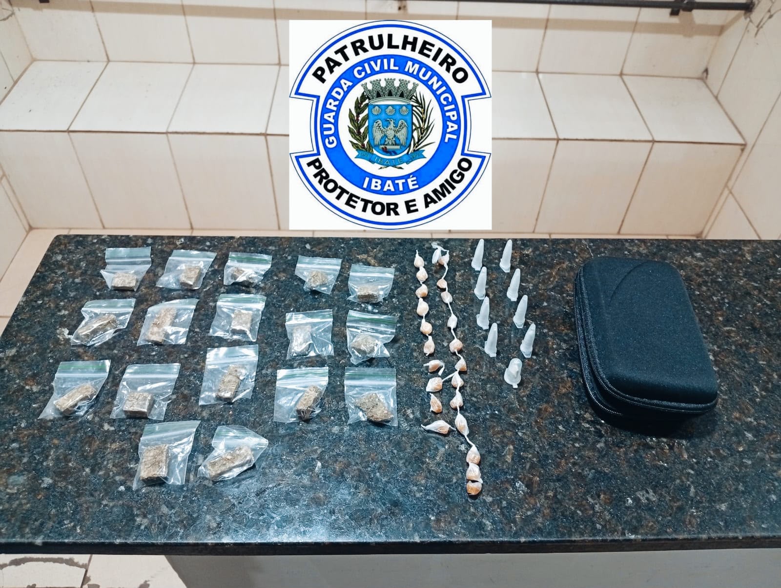 Guarda Municipal de Ibaté apreende drogas durante patrulhamento no Jardim Nosso Teto