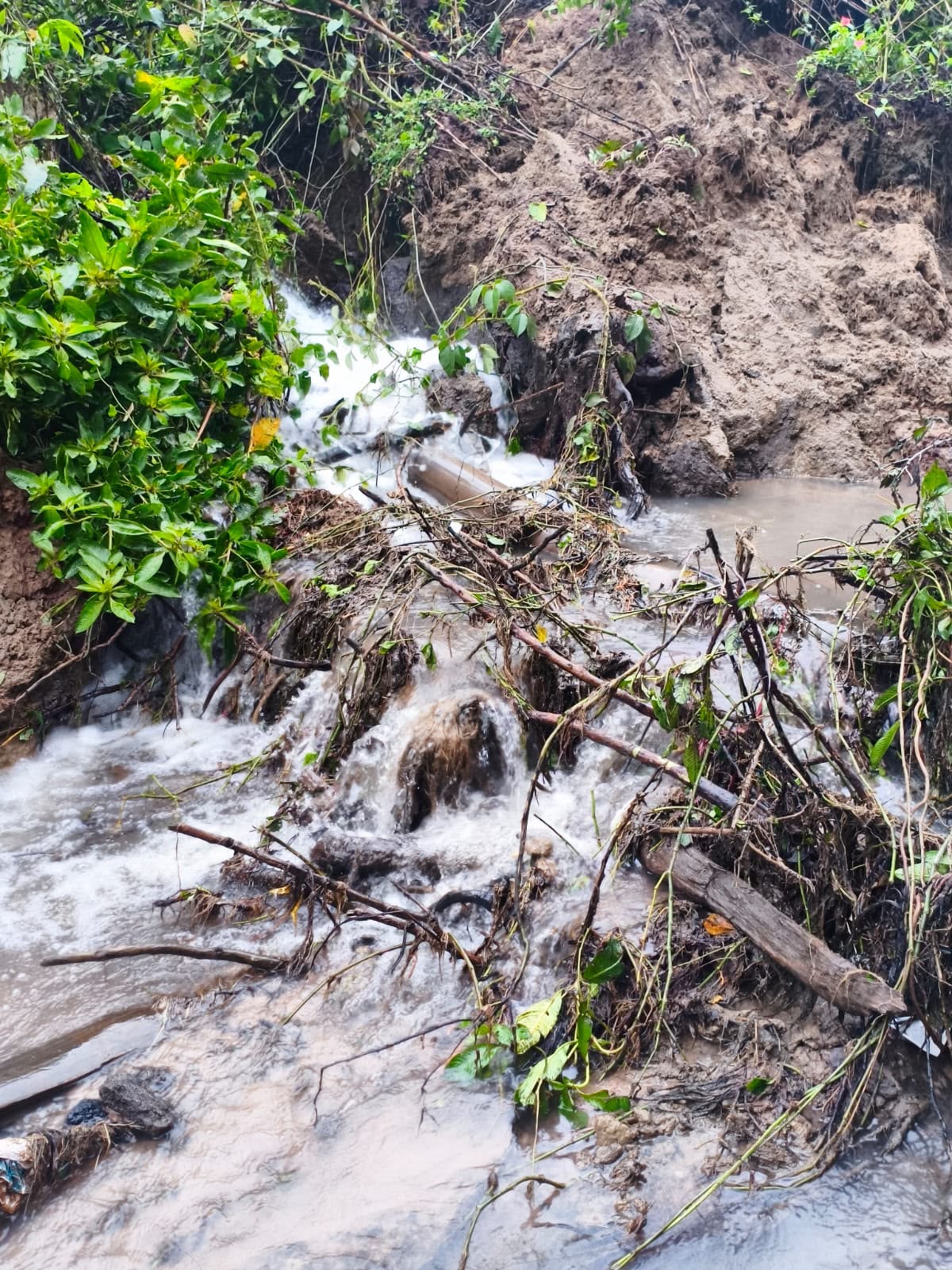 🚨 Rompimento de adutora após fortes chuvas mantém bairros de Ibaté com falta d’água