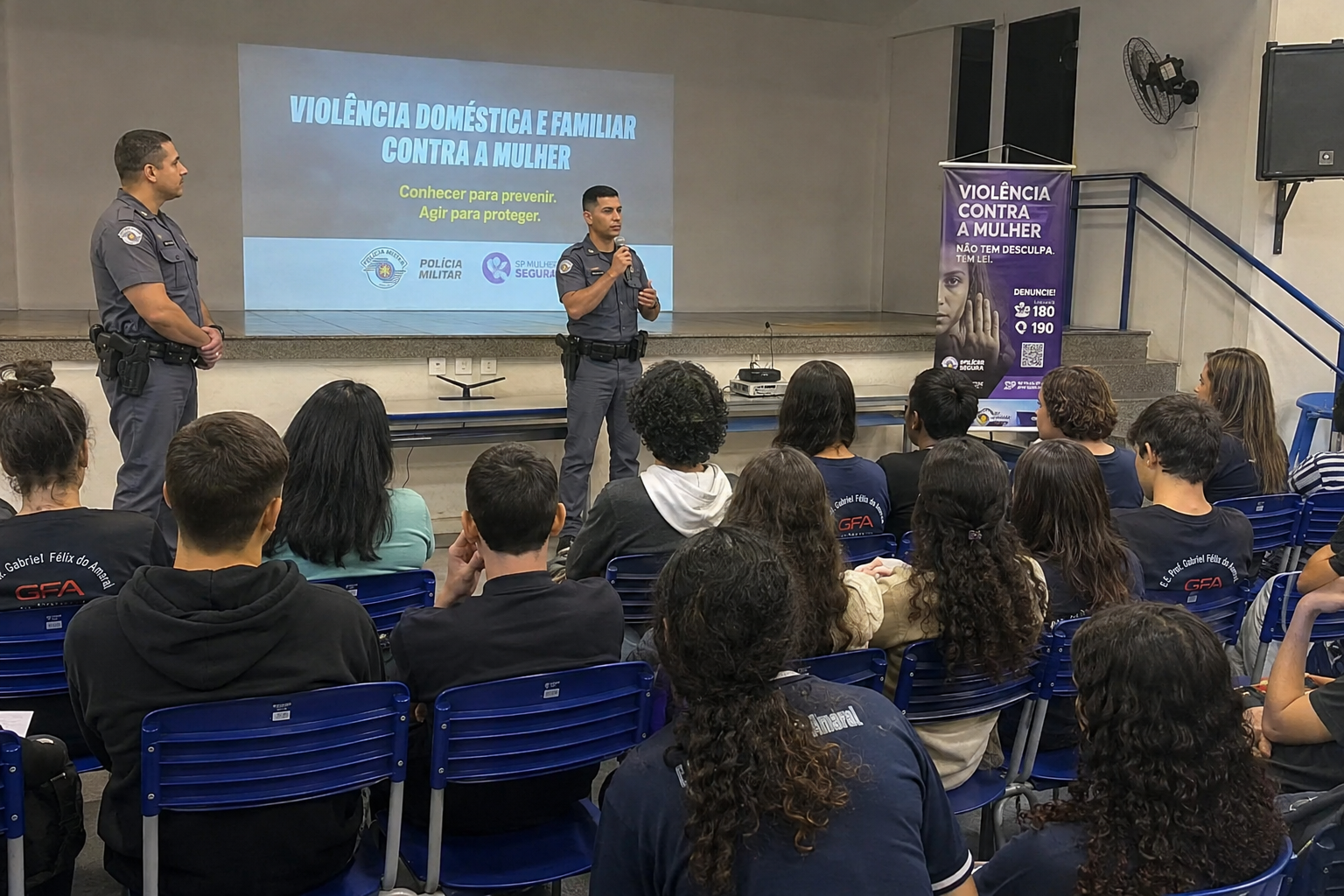 📌POLÍCIA MILITAR REALIZA PALESTRA SOBRE VIOLÊNCIA DOMÉSTICA EM ESCOLA DE SÃO CARLOS